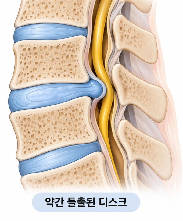 돌출이 약한 디스크